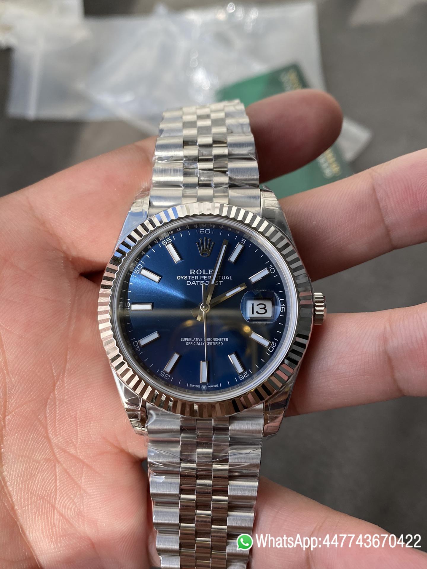 VSF Rolex DateJust 41 126300 0002 Blue Dial on Oyster Bracelet Dandong 3235 Movement 01