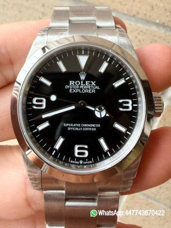 Super Clone Watch Rolex Explorer 40 Ref.224270 Black Dail 904L Oyster Steel Case Dandong 3230 movement 0