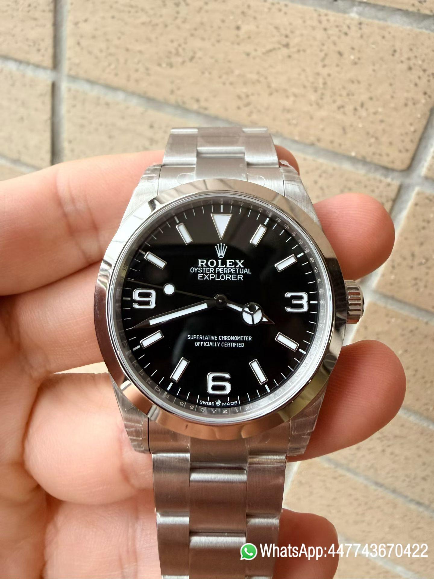 Super Clone Watch Rolex Explorer 40 Ref.224270 Black Dail 904L Oyster Steel Case Dandong 3230 movement 01