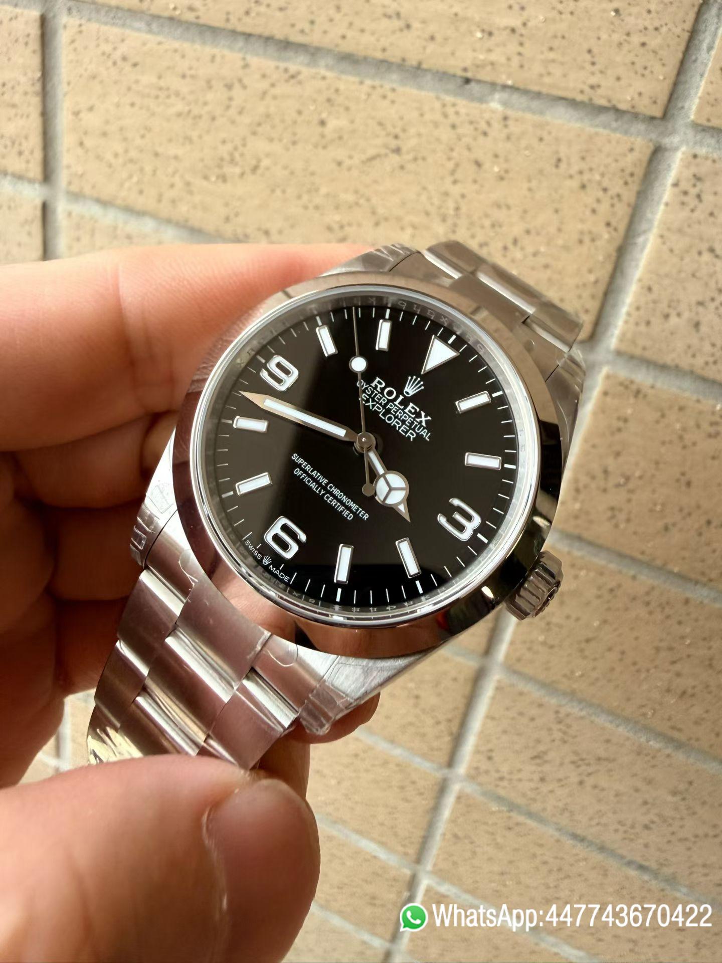 Super Clone Watch Rolex Explorer 40 Ref.224270 Black Dail 904L Oyster Steel Case Dandong 3230 movement 05