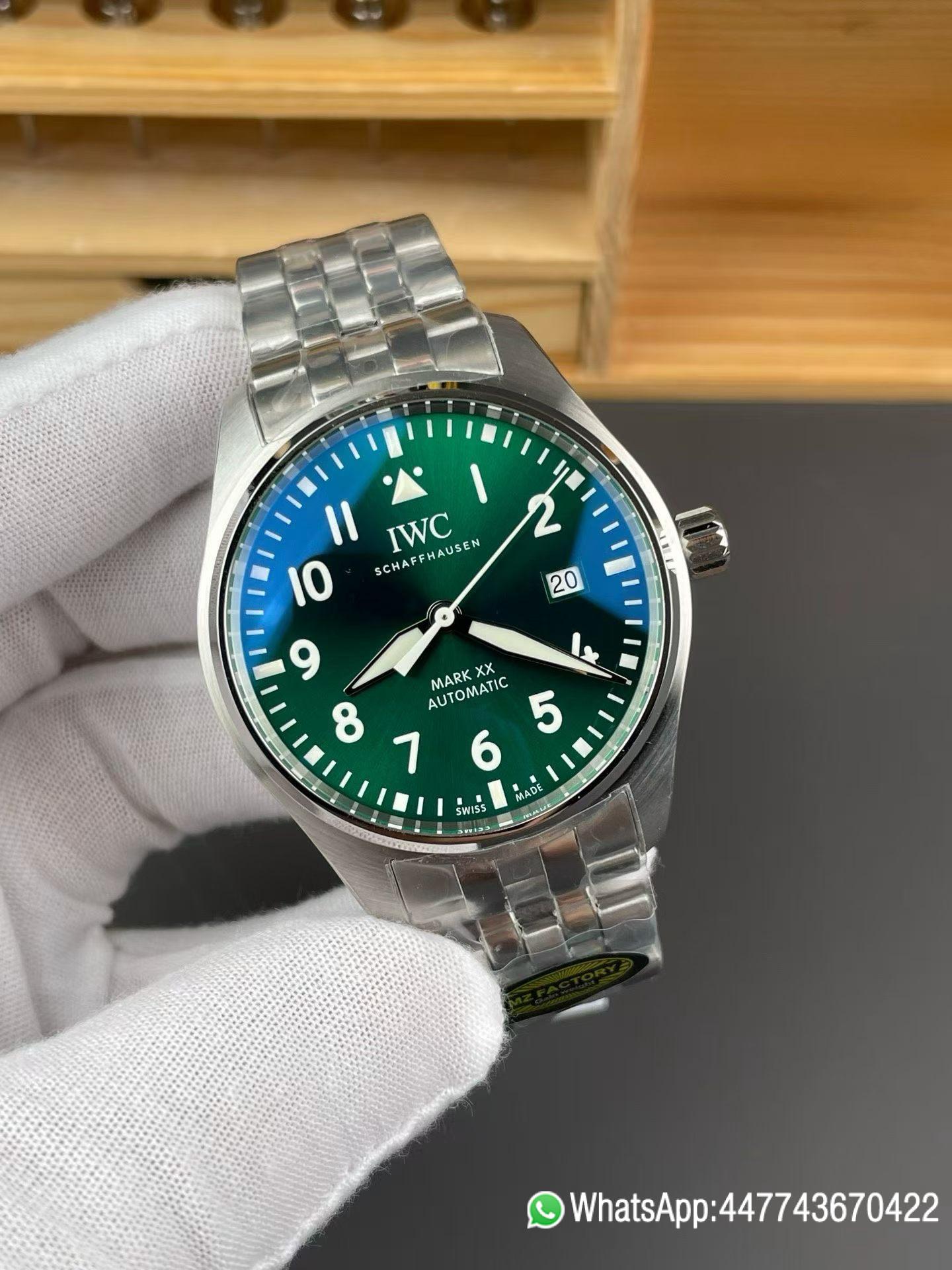 Super Clone watch IWC Mark XX IW328208 Green Dial Asia 2892 movement 09 Super Clone watch IWC Mark XX IW328208 Green Dial Asia 2892 movement 09