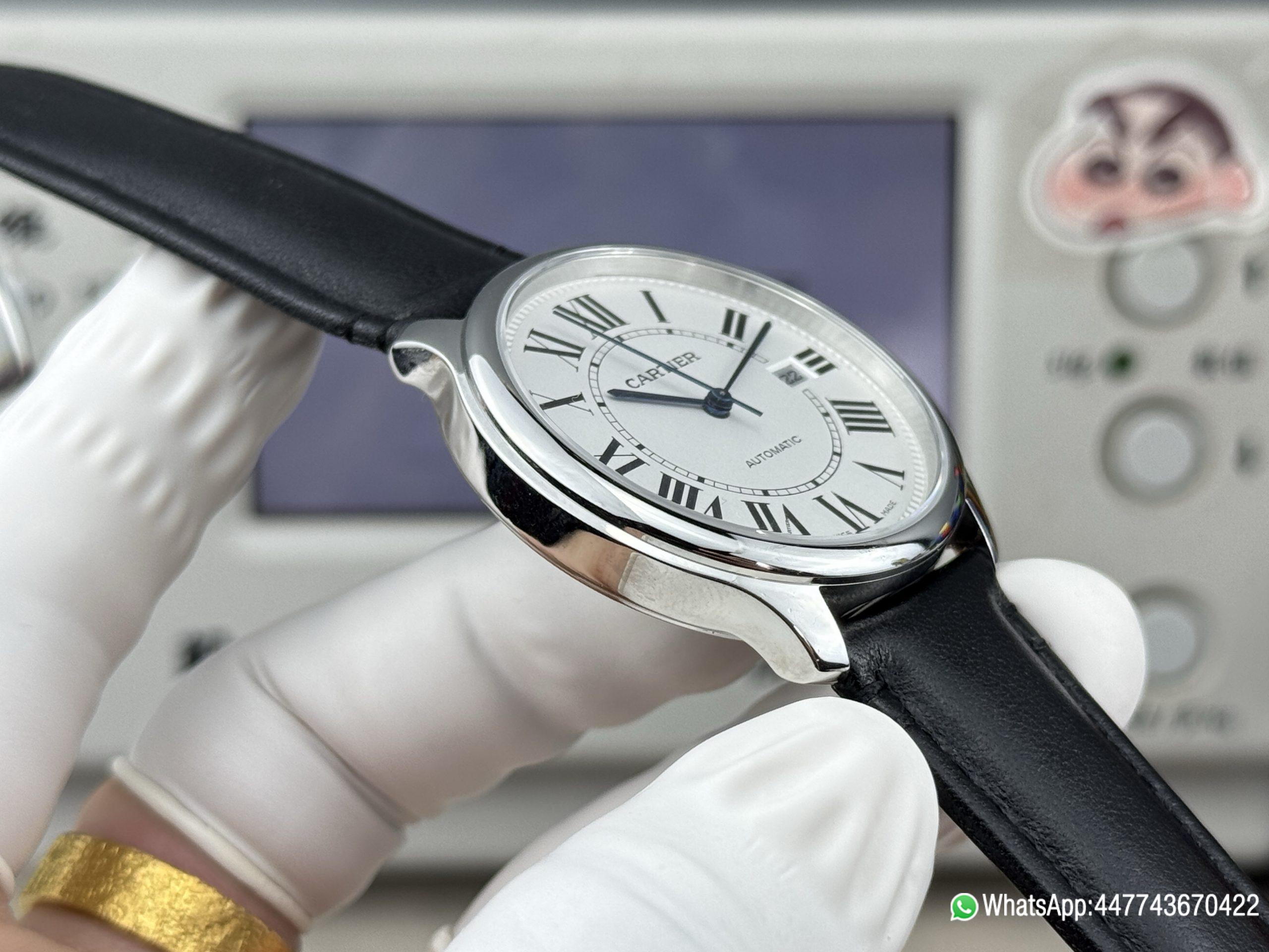 Super clone watch Ronde Solo de Cartier Automatic Date Silver white Dail 316L stainless steel case and Cartier 1847 MC Automatic Mechanical Movement 02 Super clone watch Ronde Solo de Cartier Automatic Date Silver white Dail 316L stainless steel case and Cartier 1847 MC Automatic Mechanical Movement 02