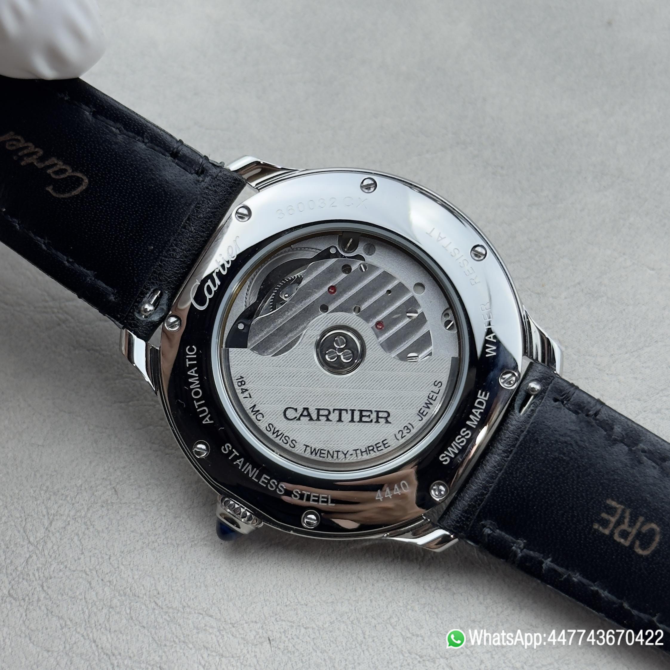 Super clone watch Ronde Solo de Cartier Automatic Date Silver white Dail 316L stainless steel case and Cartier 1847 MC Automatic Mechanical Movement 08 Super clone watch Ronde Solo de Cartier Automatic Date Silver white Dail 316L stainless steel case and Cartier 1847 MC Automatic Mechanical Movement 08