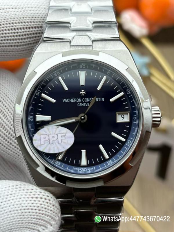 Super Clone PPF 4500V Vacheron Constantin Overseas 41mm Blue Dial Steel Automatic Mechanical Mens Watch with Date Display 01 Super Clone PPF 4500V Vacheron Constantin Overseas 41mm Blue Dial Steel Automatic Mechanical Mens Watch with Date Display 01