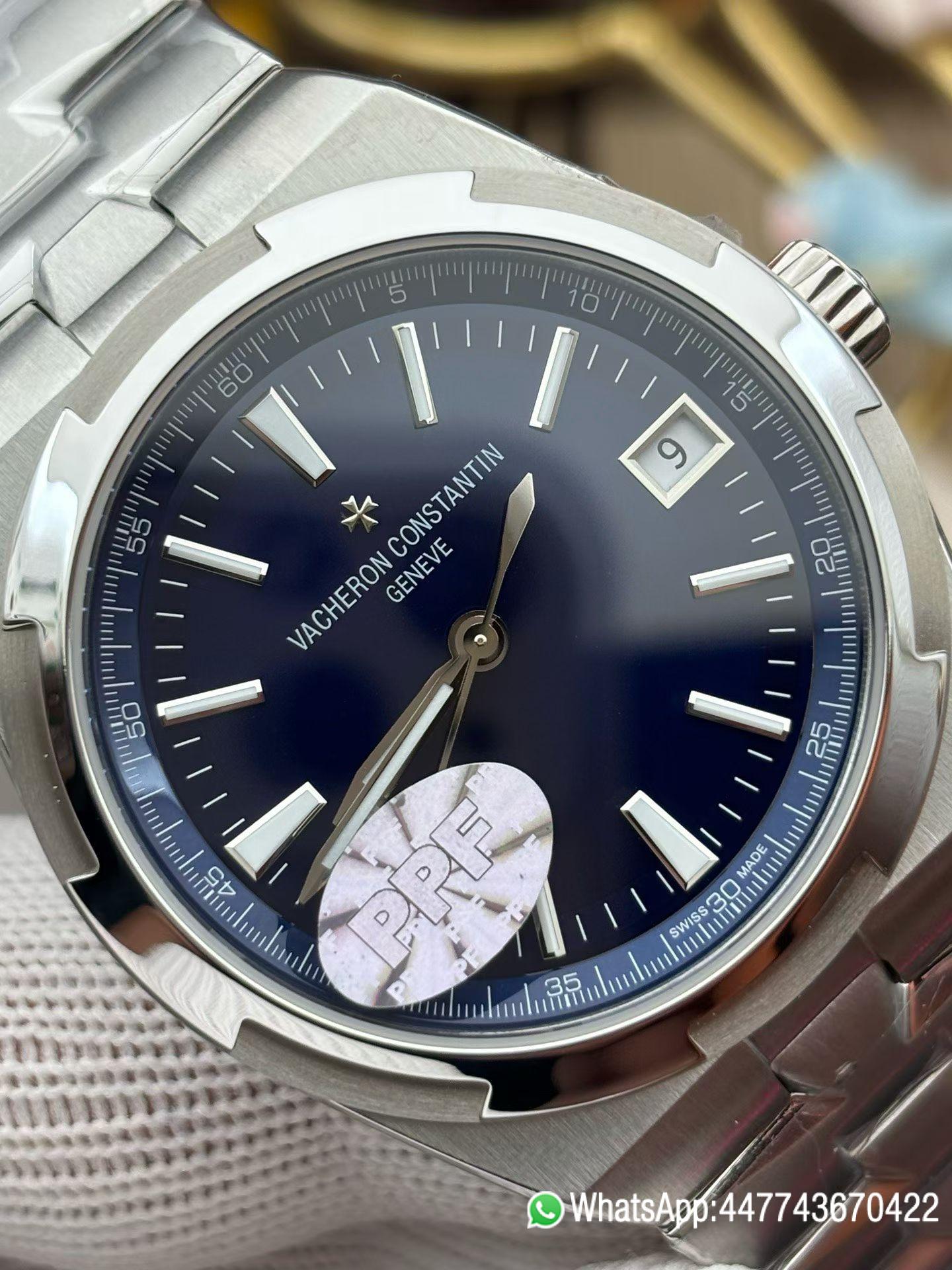 Super Clone PPF 4500V Vacheron Constantin Overseas 41mm Blue Dial Steel Automatic Mechanical Mens Watch with Date Display 03 Super Clone PPF 4500V Vacheron Constantin Overseas 41mm Blue Dial Steel Automatic Mechanical Mens Watch with Date Display 03