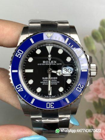 Super Clone watch Rolex Submariner Cookie Monster 41mm 126619LB Black Dial Blue Ceramic Bezel Oyster Bracelet DD3235 Movement 0